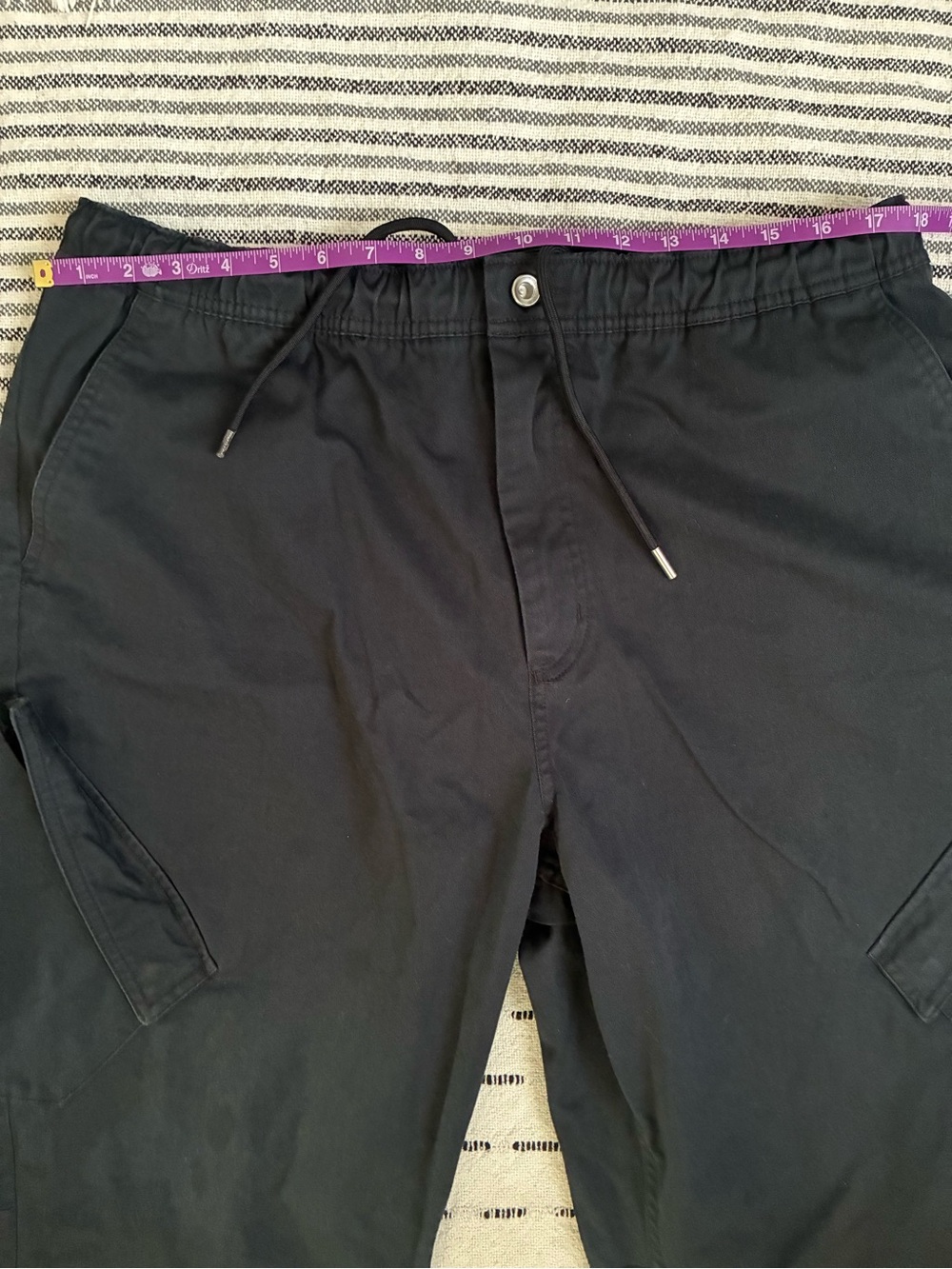 Jordan Black Cargo Drawstring Pants